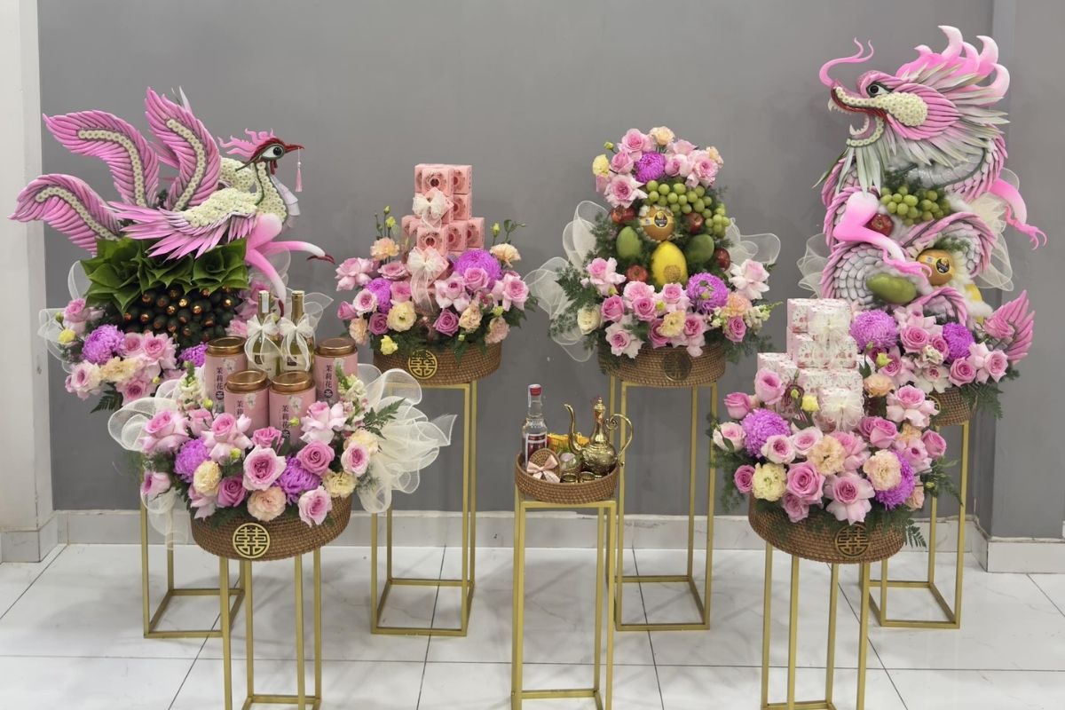 Tráp ăn hỏi do Mâm Quả Yêu Thương thực hiện (Ảnh: Sưu tầm)