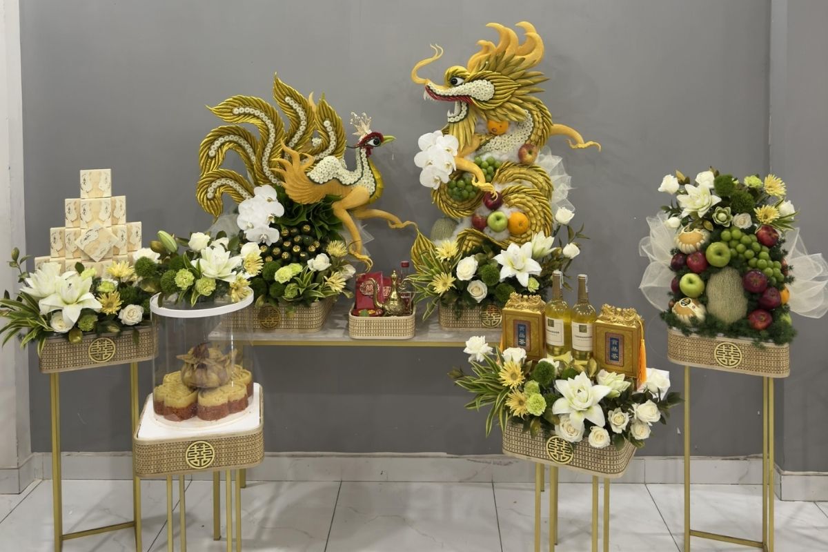 Tráp ăn hỏi loại do Mâm Quả Yêu Thương thực hiện (Ảnh: Sưu tầm)