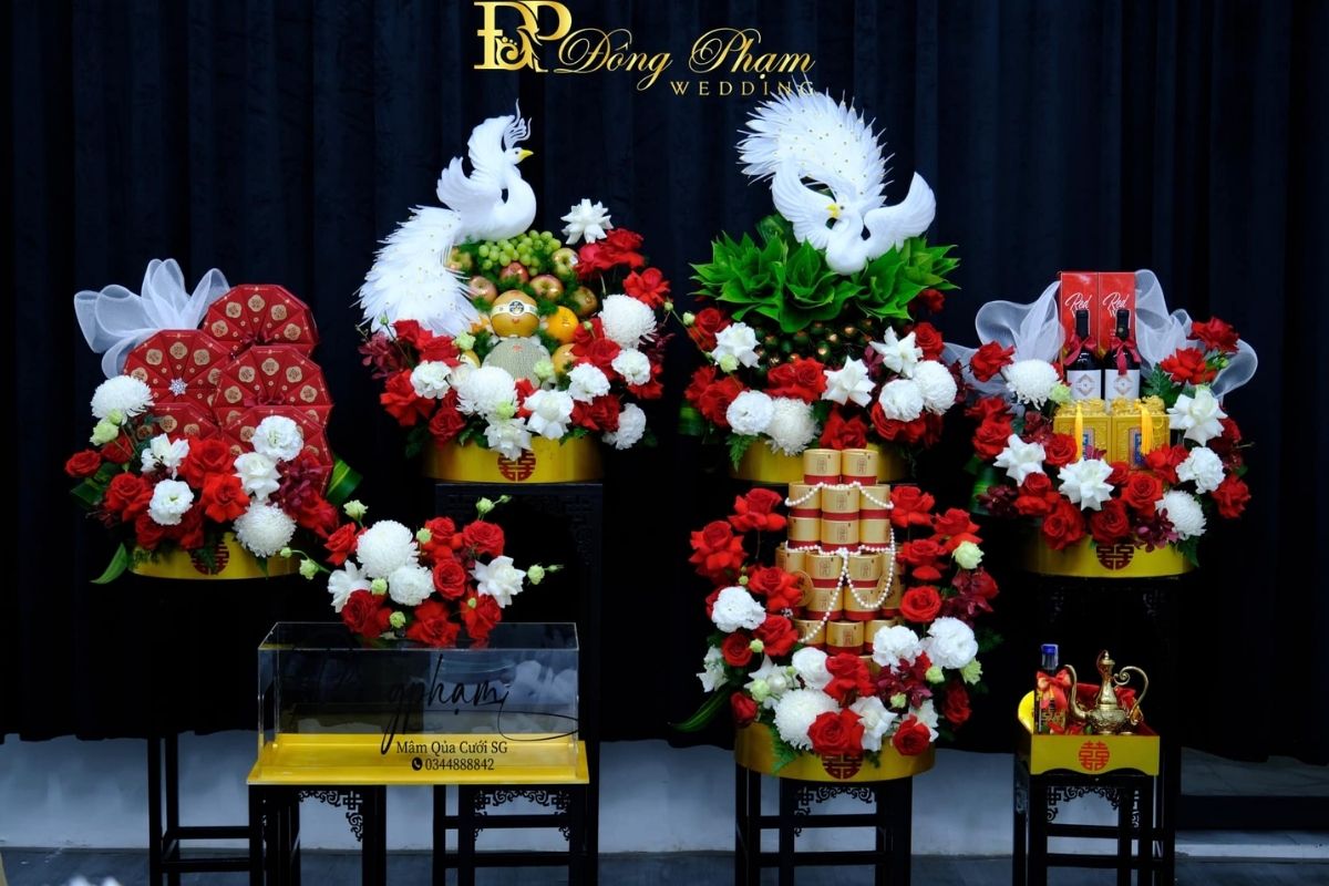 Tráp ăn hỏi loại do Đông Phạm Wedding thực hiện (Ảnh: Sưu tầm)