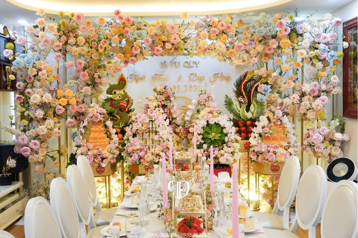 Tráp ăn hỏi loại do Phi Điệp Wedding thực hiện (Ảnh: Sưu tầm)
