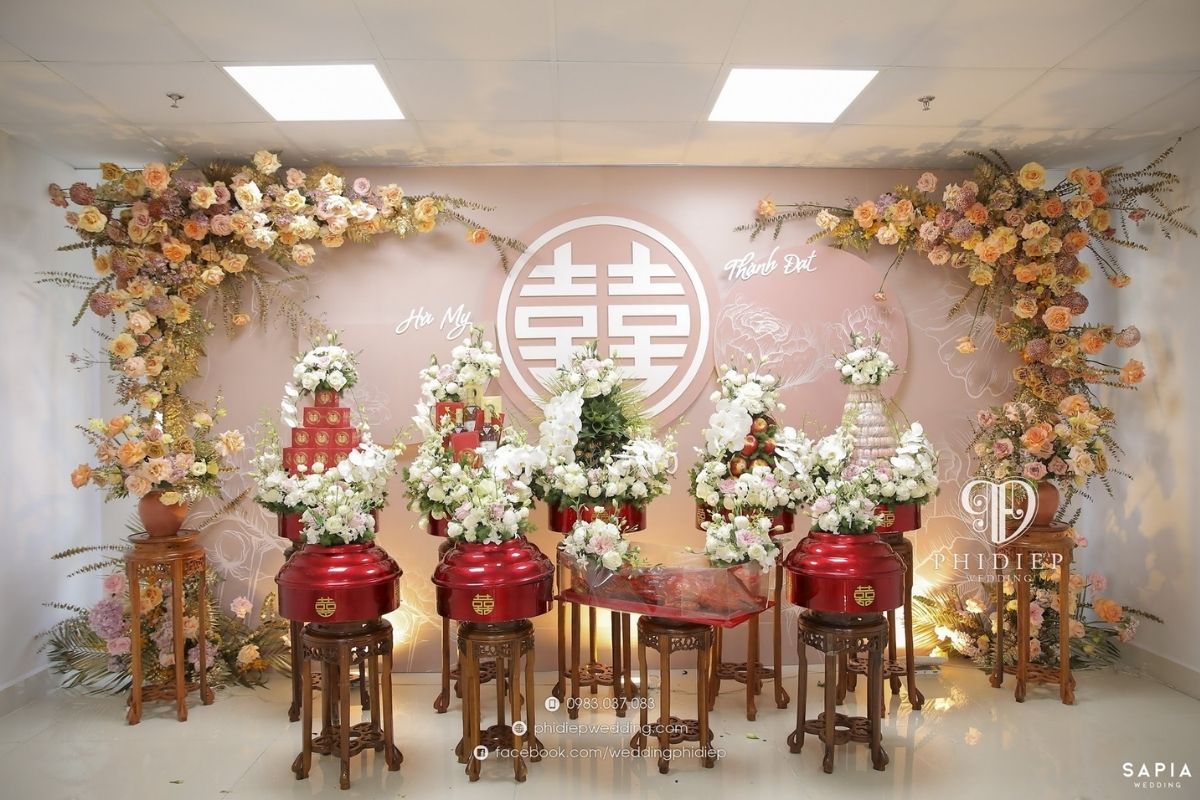 Tráp ăn hỏi loại do Phi Điệp Wedding thực hiện (Ảnh: Sưu tầm)