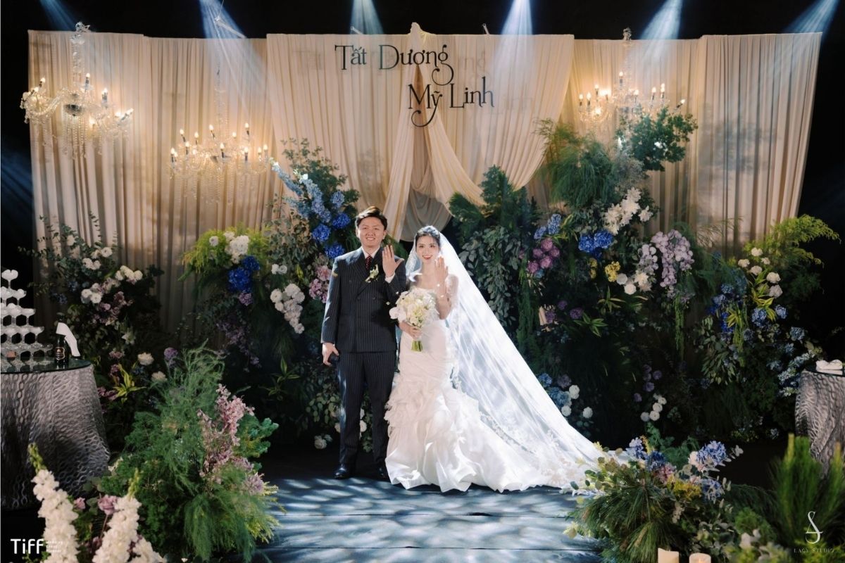 Trang trí tiệc cưới Dương & Linh tại JW Marriott Hotel Hanoi (Ảnh: TIFF)