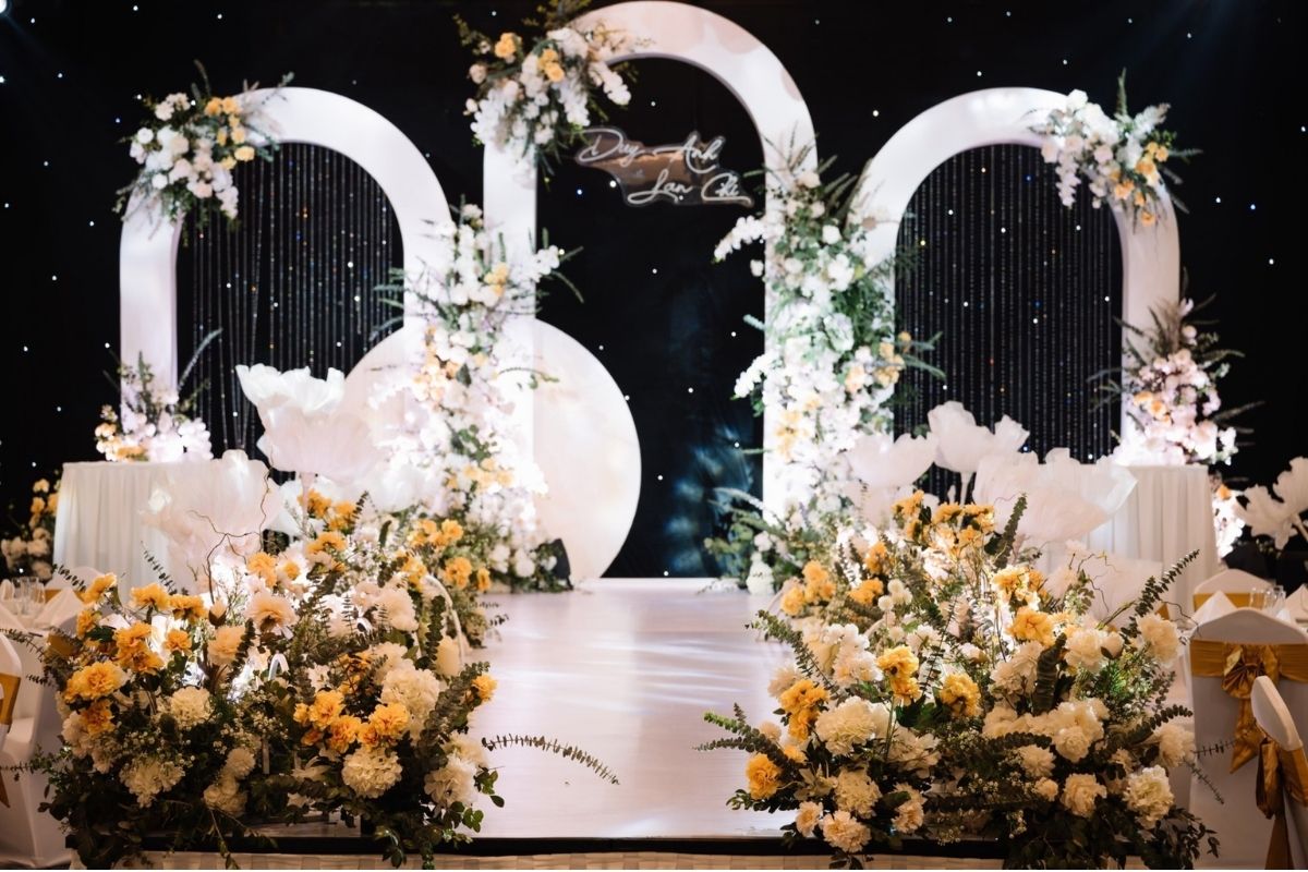 Trang trí tiệc cưới tại Novotel Hanoi (Ảnh: Sưu tầm)