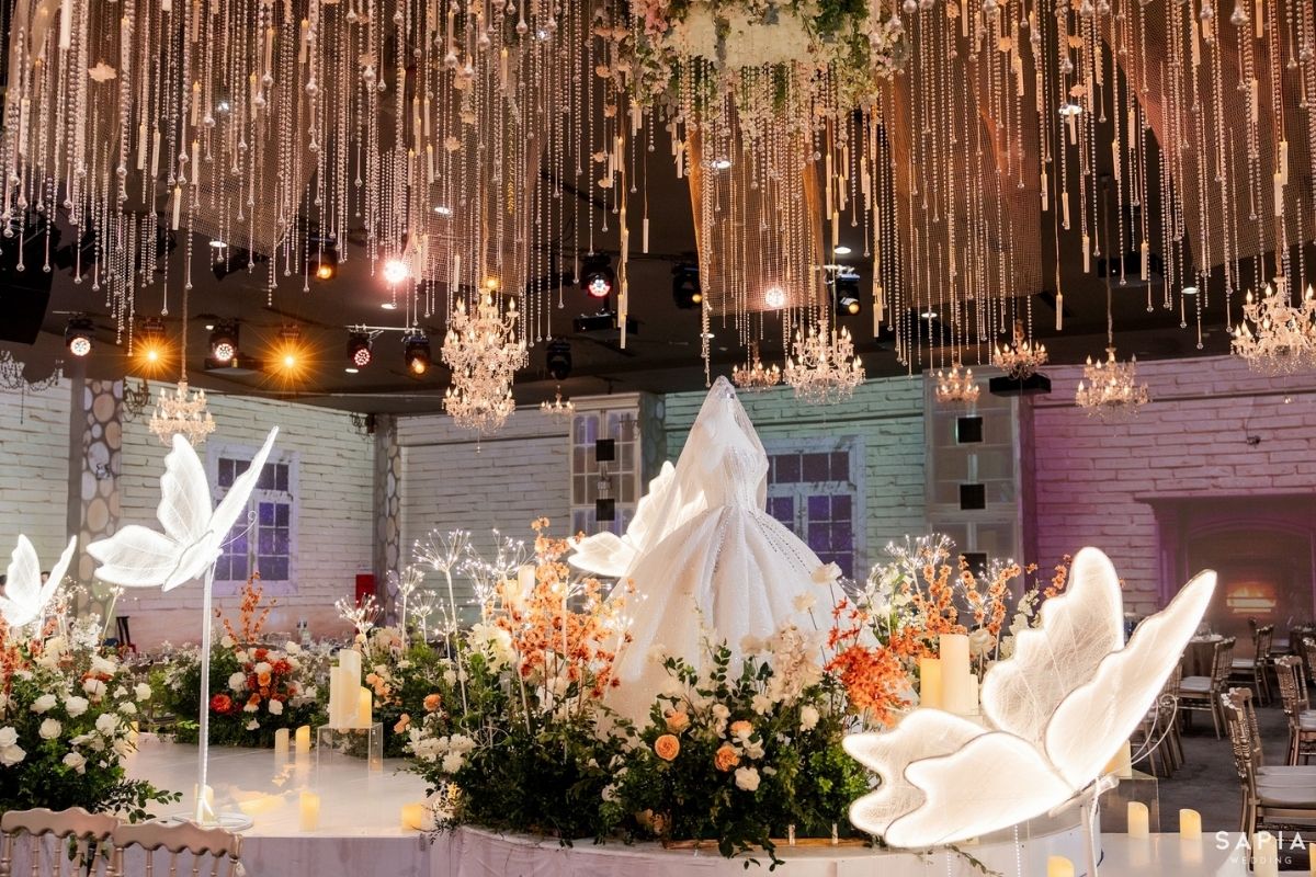 Không gian trong trung tâm tiệc cưới Long Vỹ Palace (Ảnh: Long Vỹ Palace)