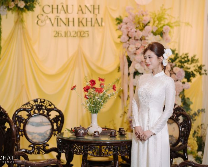 Trang trí tư gia cưới Châu Anh & Khải tại Hà Nội