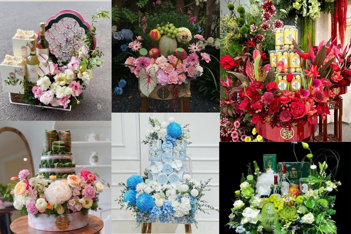 Mẫu tráp dạm ngõ truyền thống thực hiện bởi đội ngũ Cưới Chất Wedding Decor (Ảnh: TIFF)