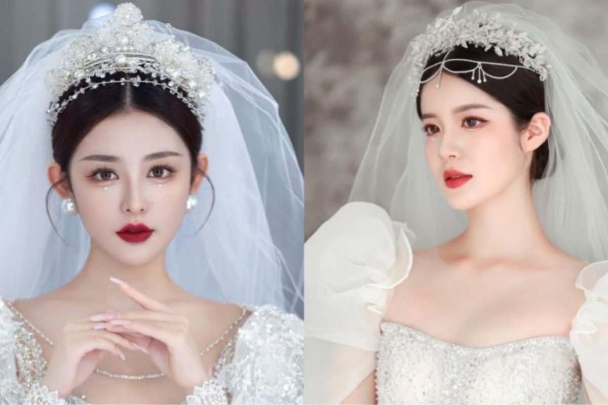 Makeup cô dâu sắc nét – cá tính phong cách do MUA Quân Pu thực hiện. (Ảnh: Sưu tầm)