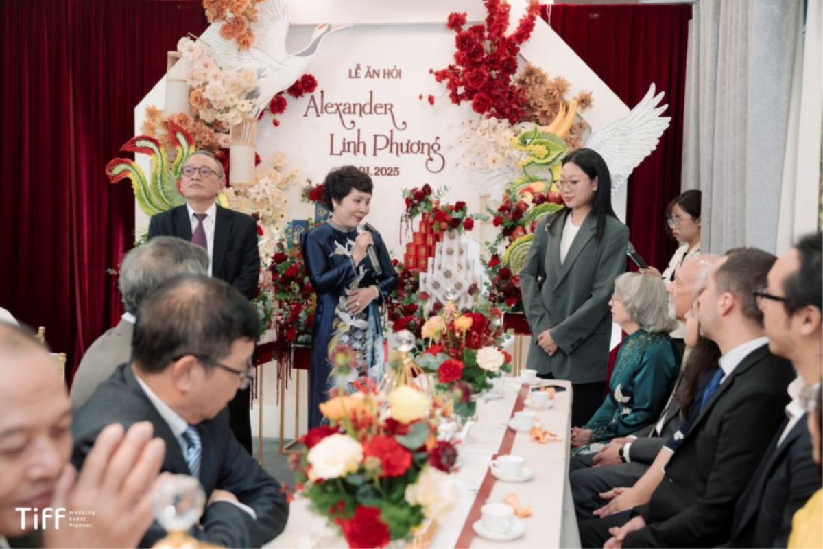 Bài phát biểu giúp đại diện hai bên gia đình truyền tải thông điệp yêu thương và chúc phúc cho đôi uyên ương. (Ảnh: TIFF.vn)