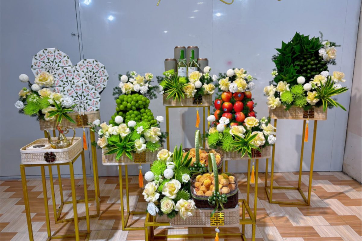 Mâm quả cưới miền Tây mang bản sắc văn hóa sông nước và ý nghĩa phú quý. (Ảnh: Sưu tầm) 