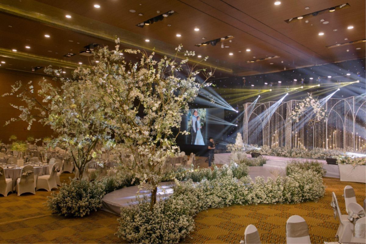 Không gian tiệc cưới hiện đại tại InterContinental Saigon. (Ảnh: Sưu tầm)