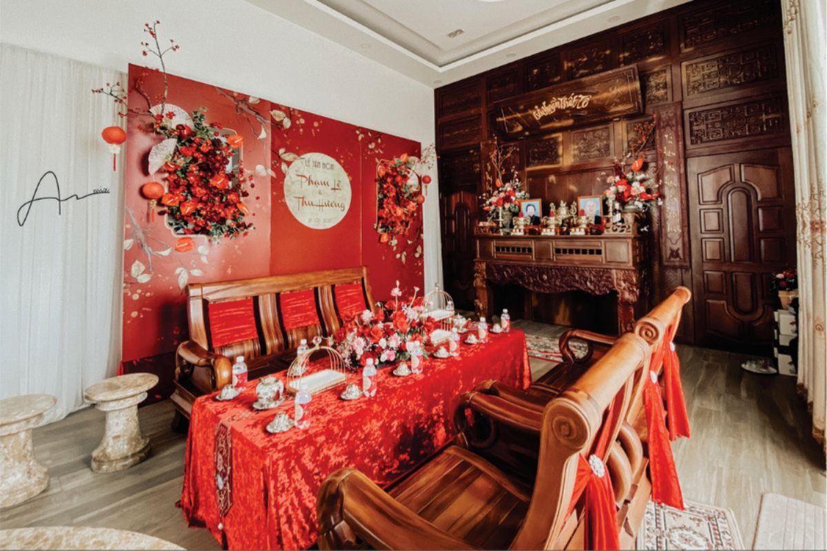 Không gian lễ gia tiên phong cách vintage lãng mạn. (Ảnh: Sưu tầm) 