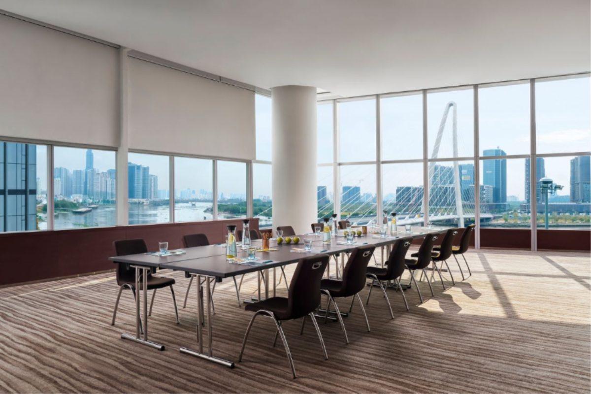 Không gian tiệc cưới tại Le Méridien Saigon view sông. (Ảnh: Sưu tầm)