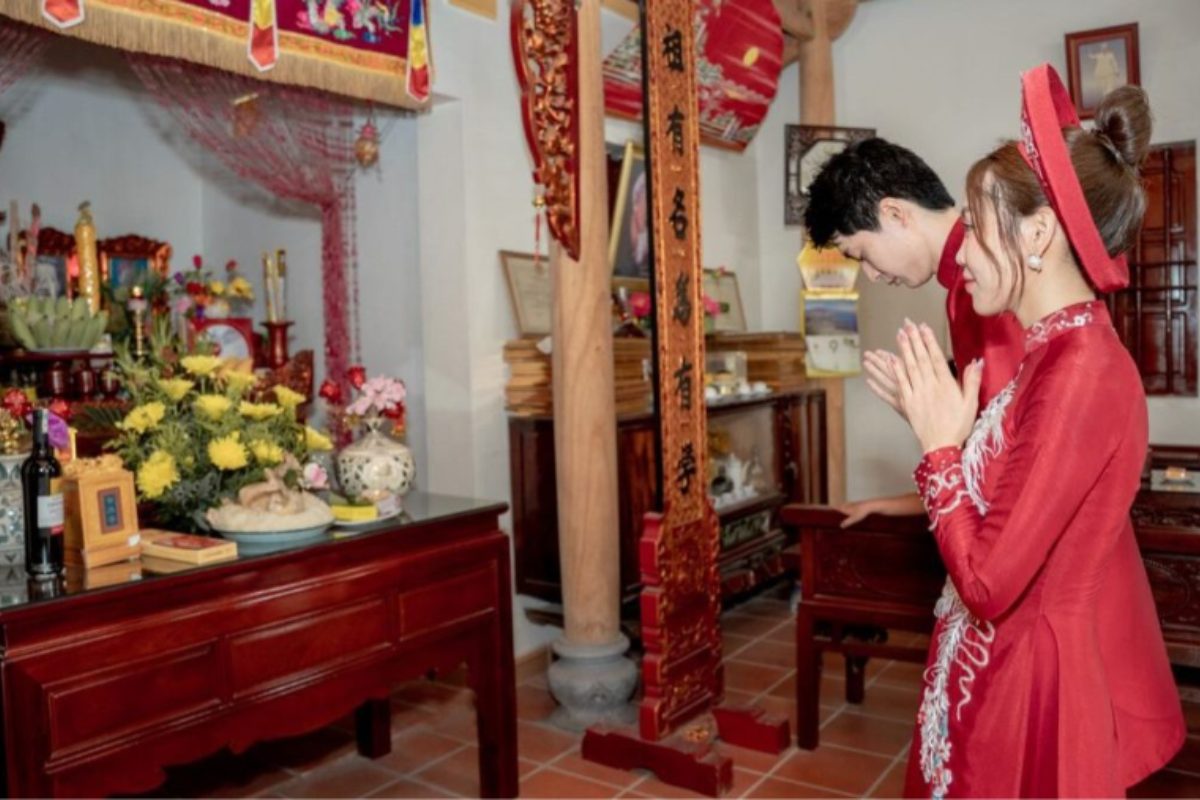 Không gian lễ gia tiên truyền thống Việt Nam. (Ảnh: TIFF.vn) 