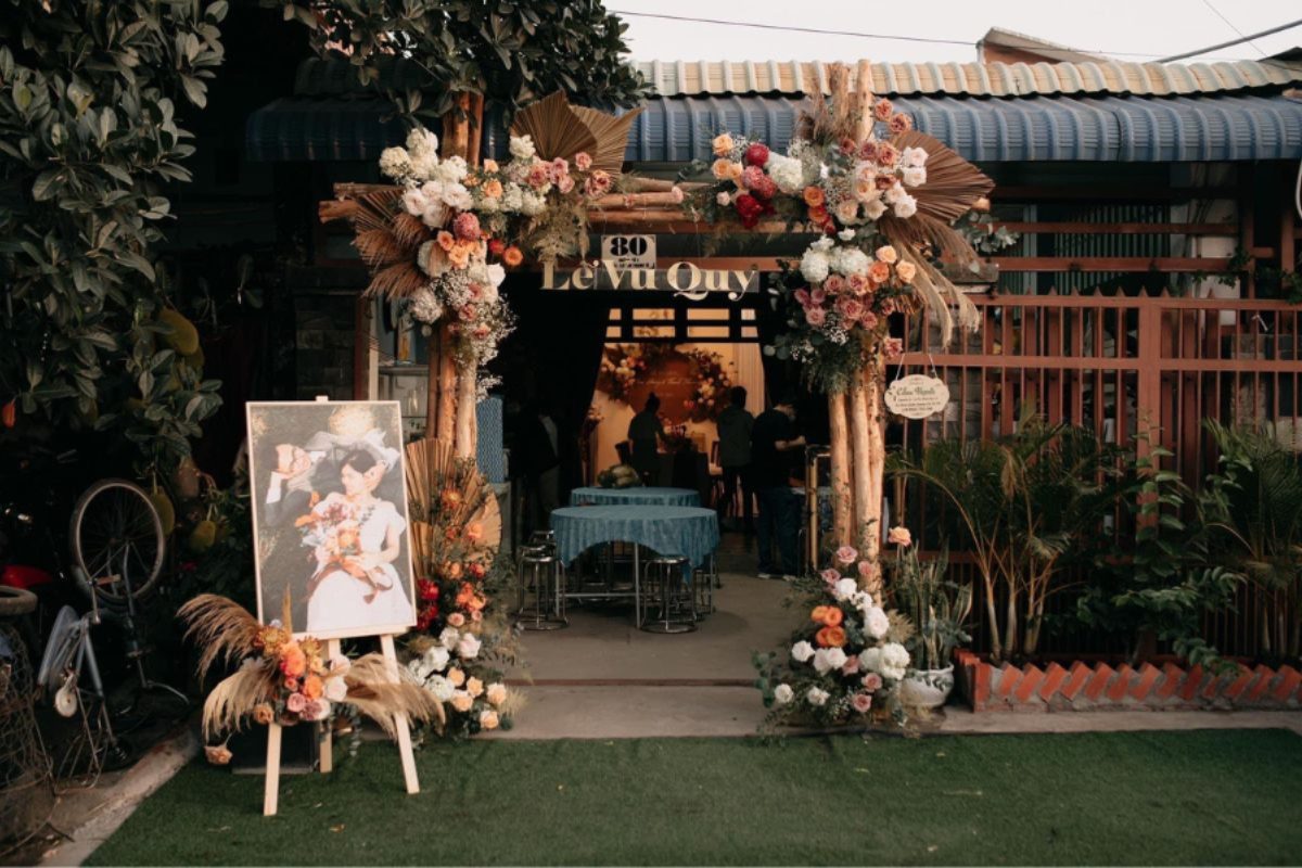 Trang trí rạp cưới rustic mộc mạc, ấm áp và lãng mạn (Ảnh: Sưu tầm) 