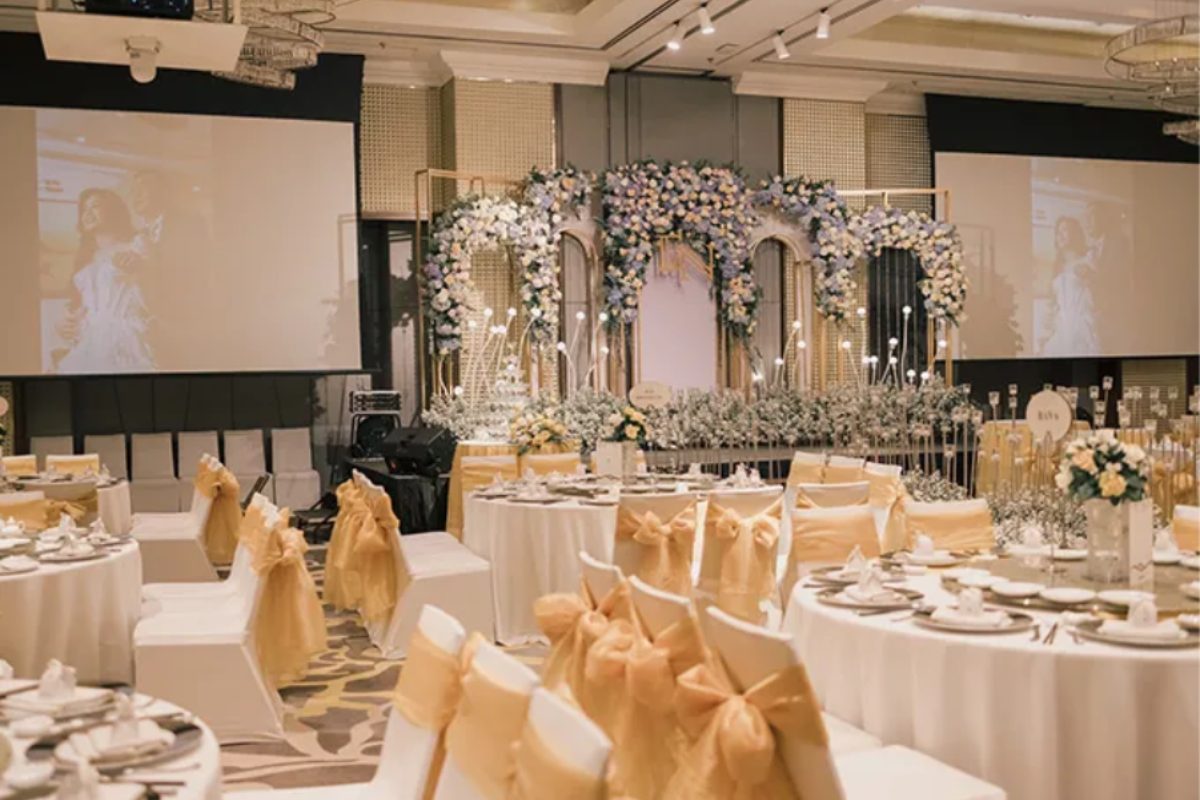 Tiệc cưới thanh lịch tại Caravelle Hotel Saigon. (Ảnh: Sưu tầm)