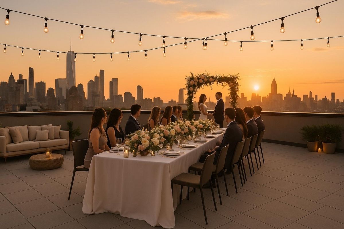 Bar rooftop cho Wedding After Party ngắm trọn thành phố về đêm (Ảnh: Sưu tầm)