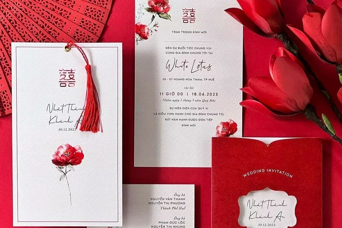 Nguyên tắc cơ bản khi viết thiệp cưới (Ảnh: Sưu tầm)