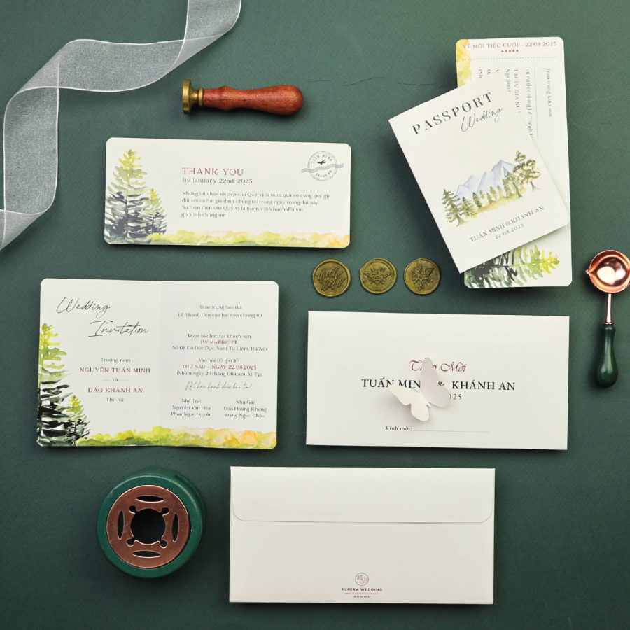 Almira cung cấp đa dạng các mẫu thiệp cưới sáng tạo và đẹp mắt (Ảnh: sưu tầm) 