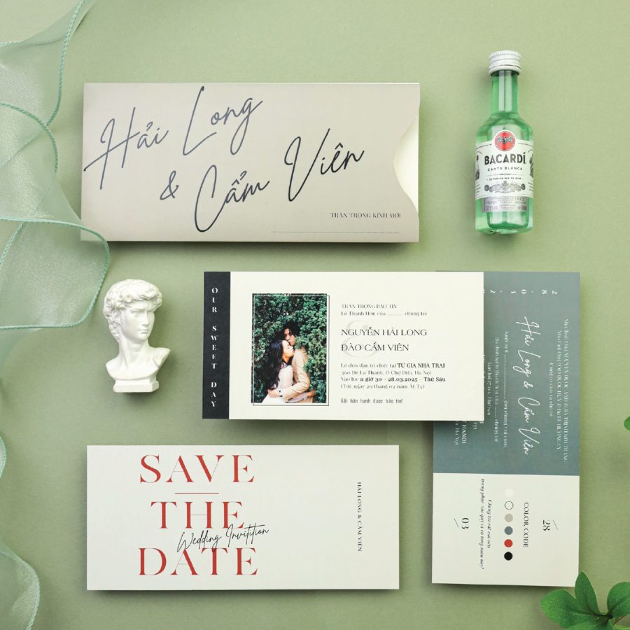 Lựa chọn thiệp cưới phù hợp với phong cách cưới của bạn (Ảnh: sưu tầm) 