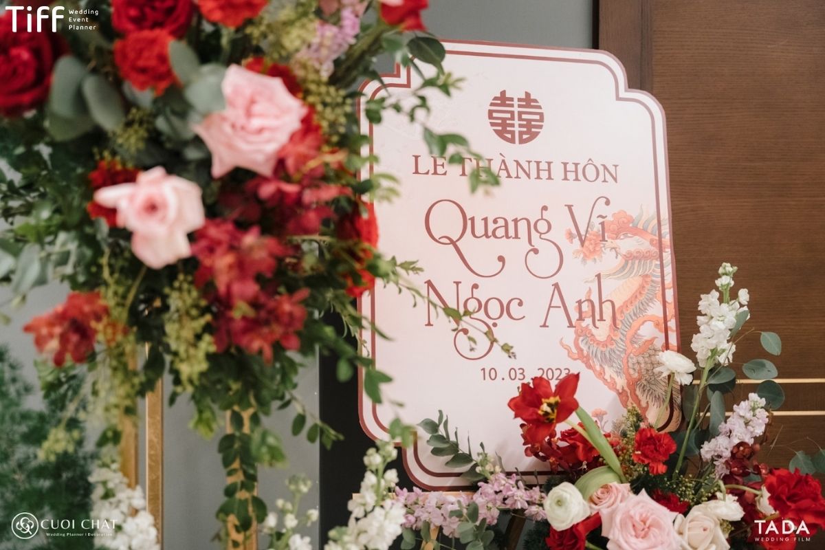 Hiệu ứng watercolour pastel giúp bảng welcome thêm sâu và lãng mạn (Ảnh: TIFF)