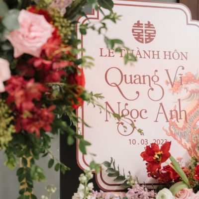 Mẫu bảng welcome đám cưới đẹp