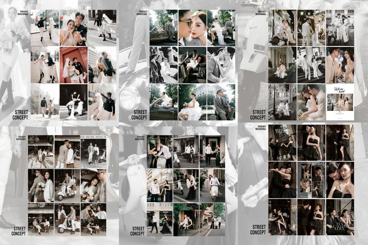 Các concept quay chụp phóng sự cuới Street Style độc đáo thực hiện bởi Friday Wedding (Ảnh: Friday)