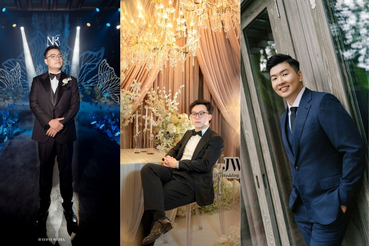 Vài mẫu suit chú rể chọn mặc trong ngày cưới nhà SIR Tailor (Ảnh: SIR Tailor)