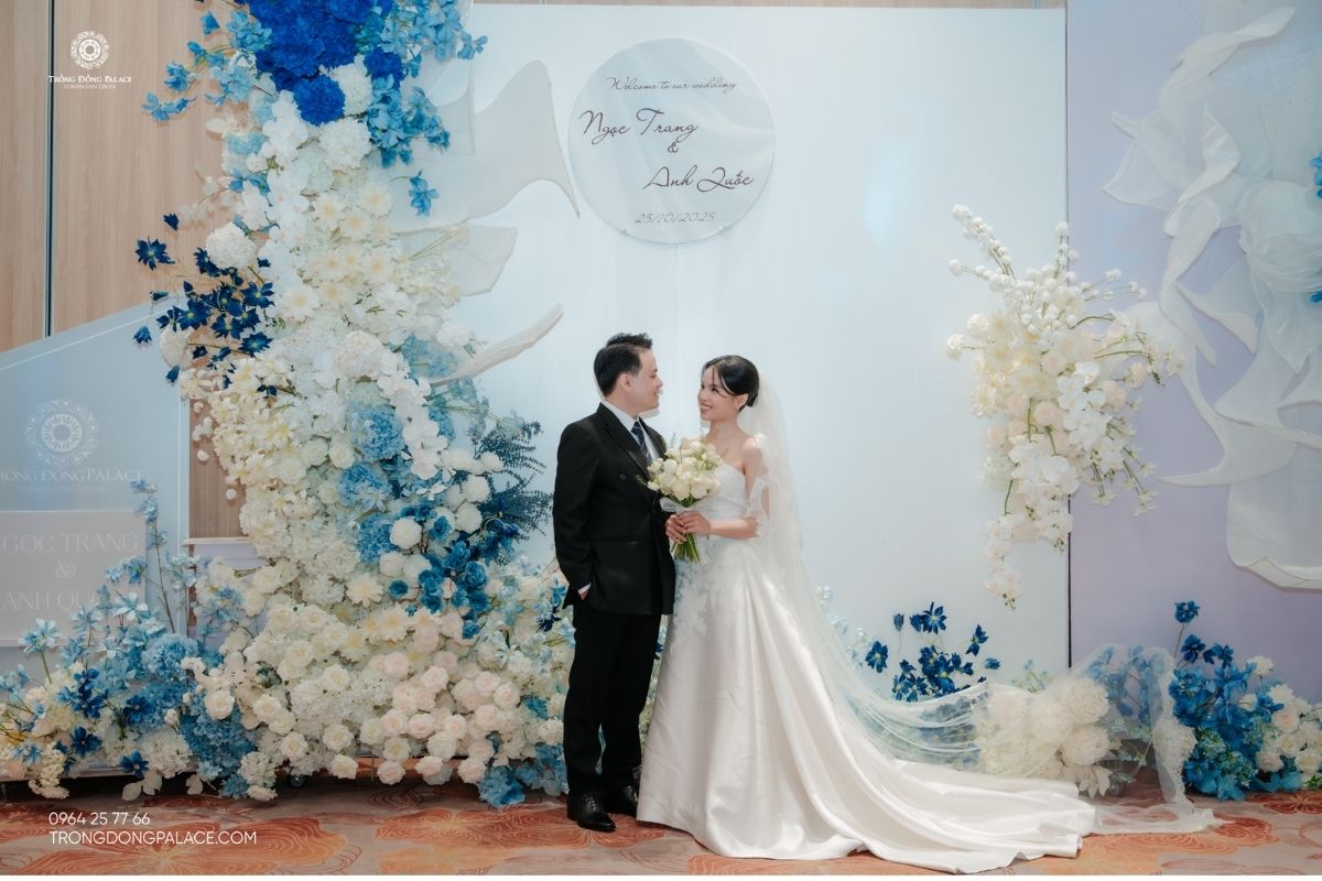 Photobooth tại tiệc cưới cặp đôi Ngọc Trang & Anh Quốc tại Trống Đồng Palace Cảnh Hồ (Ảnh: Trống Đồng Palace)