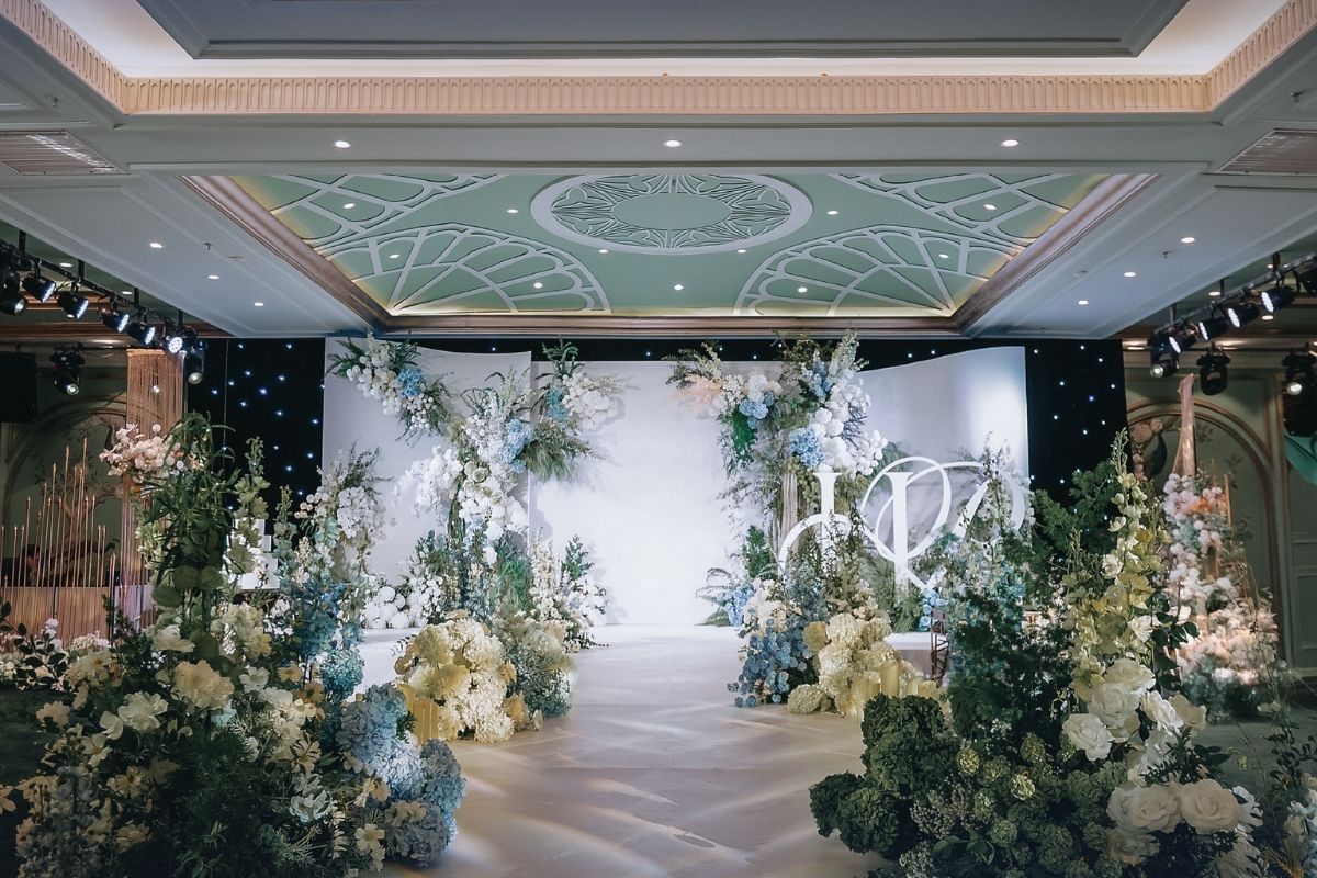 Sân khấu tiệc cưới tại Trống Đồng Palace Cảnh Hồ (Ảnh: Trống Đồng Palace)