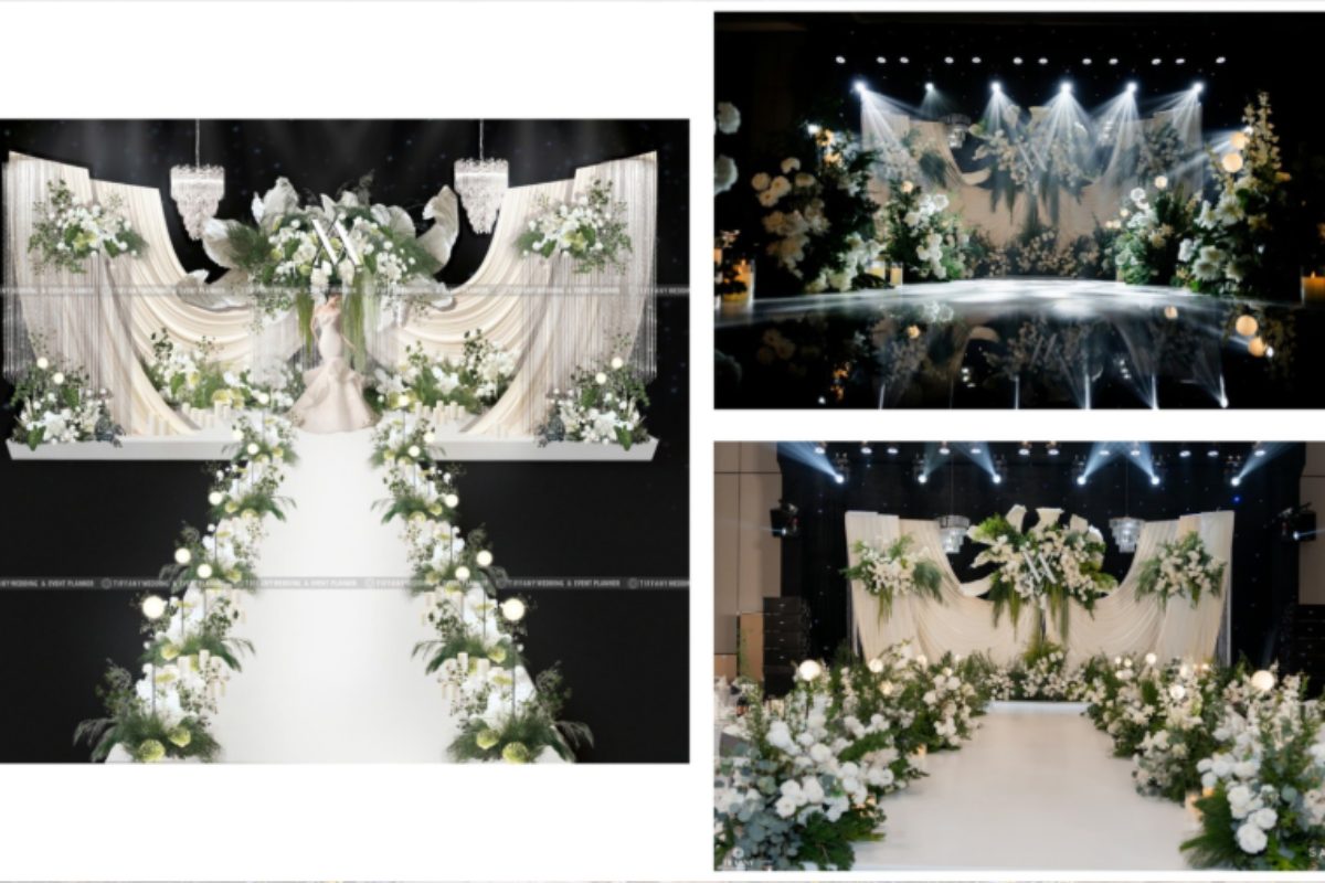 Thi công trang trí tiệc cưới khách sạn đúng bản vẽ thiết kế ban đầu. (Ảnh: TIFF.vn) 