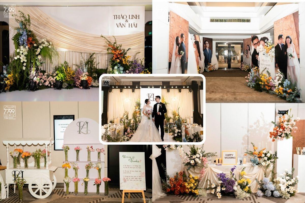 Concept Garden trong trang trí tiệc cưới Hải & Linh do 7799 thực hiện (Ảnh: 7799)