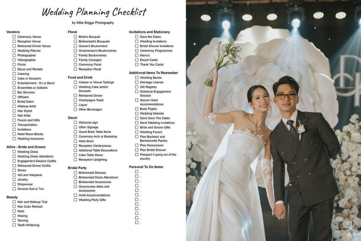 Checklist chuẩn bị đám cưới (Ảnh: sưu tầm)