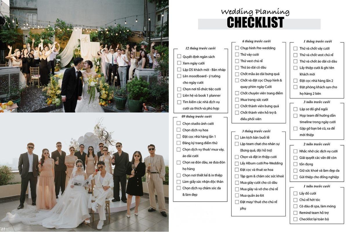 Checklist chuẩn bị đám cưới theo mốc thời gian (Ảnh: TIFF)
