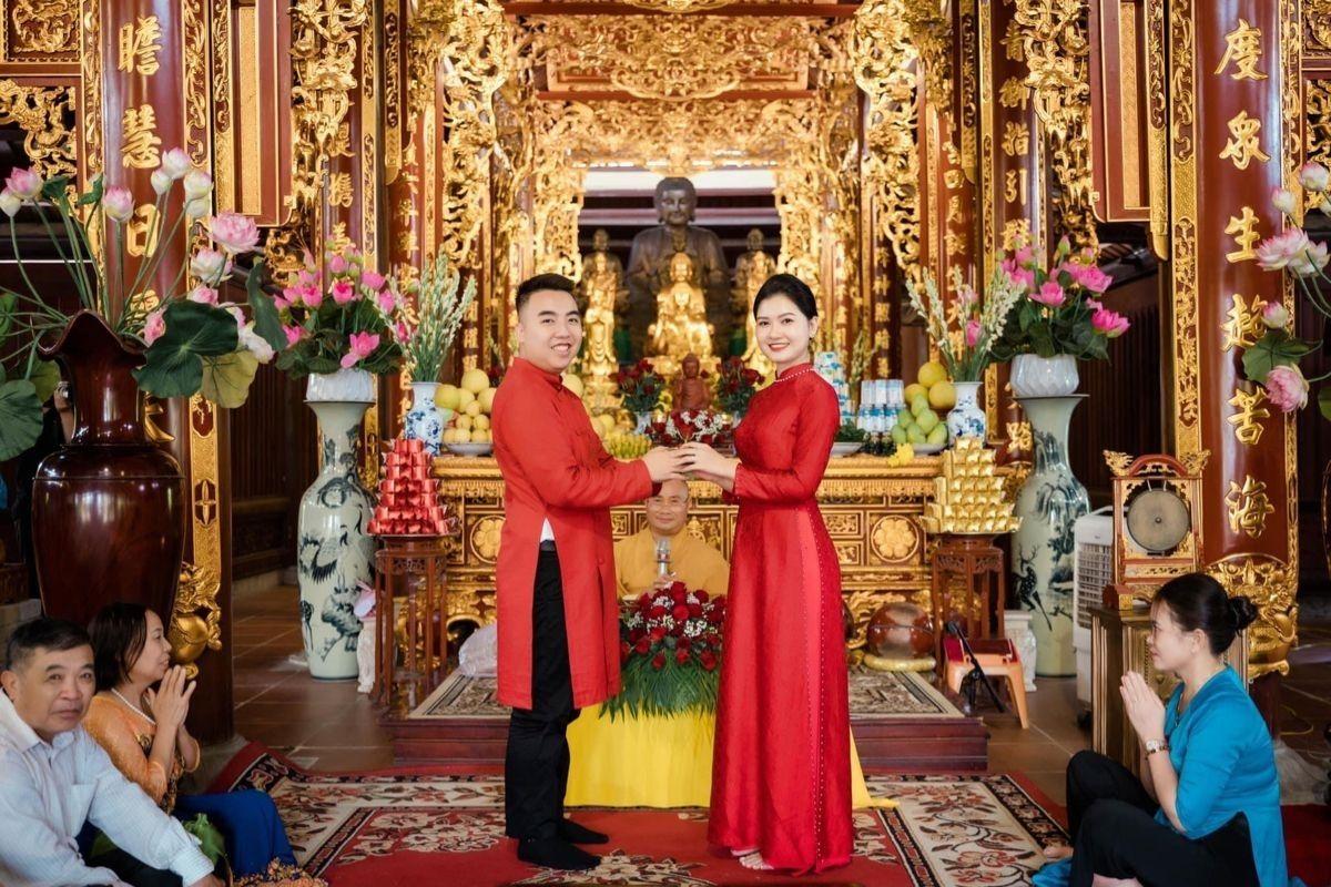 Lễ hằng thuận là nghi lễ cưới được tổ chức tại chùa (Ảnh: sưu tầm)