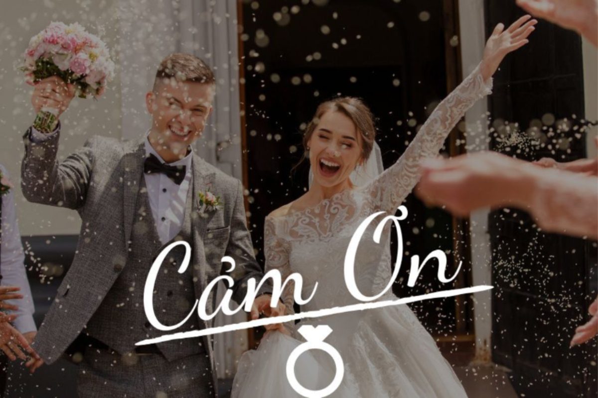 Status cảm ơn sau đám cưới hài hước, ngắn gọn, đăng Facebook cho bạn bè thân. (Ảnh: Sưu tầm) 