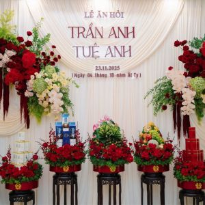 Trang trí tư gia cưới Trần Anh & Tuệ Anh tại Hà Nội